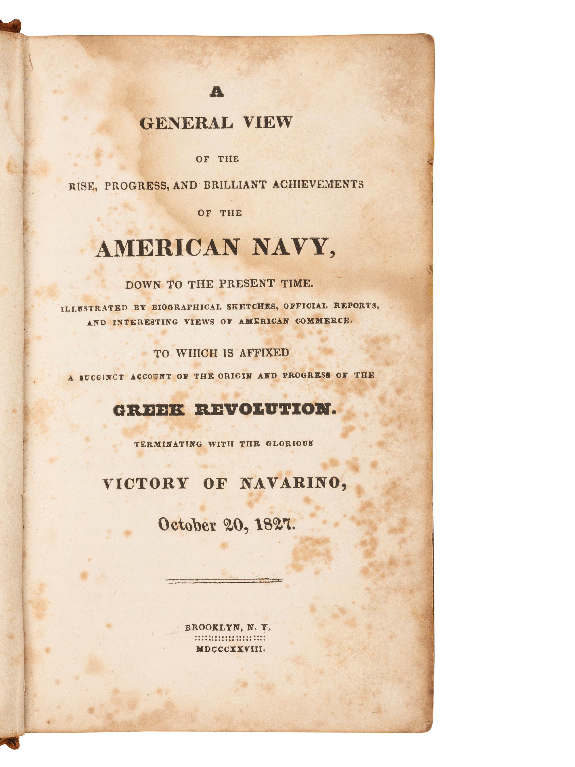 [AMERICAN NAVY]. A group of 3 early 19th-century histories of the American Navy, comprising: