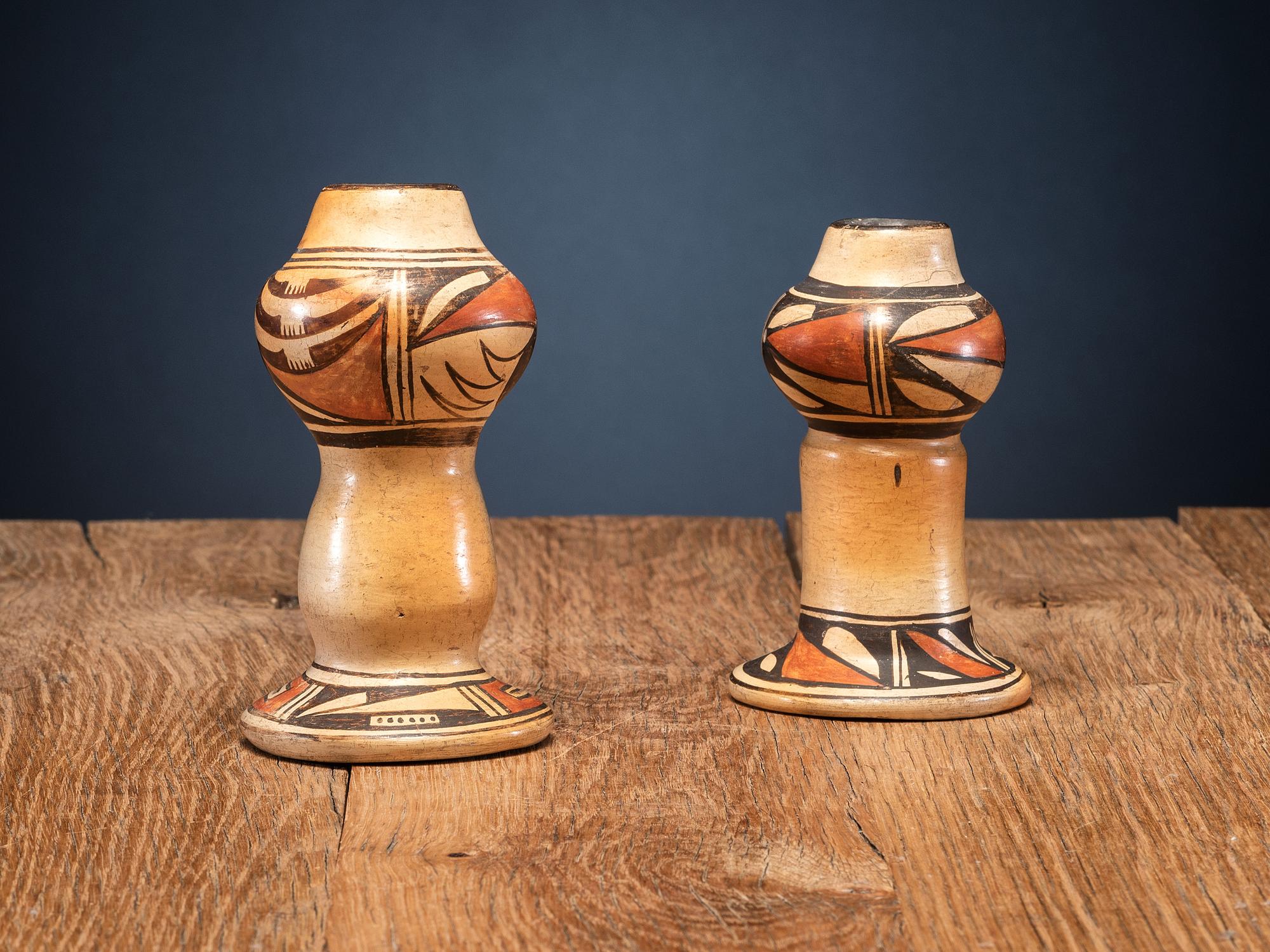 Complementing Pottery Candlesticks