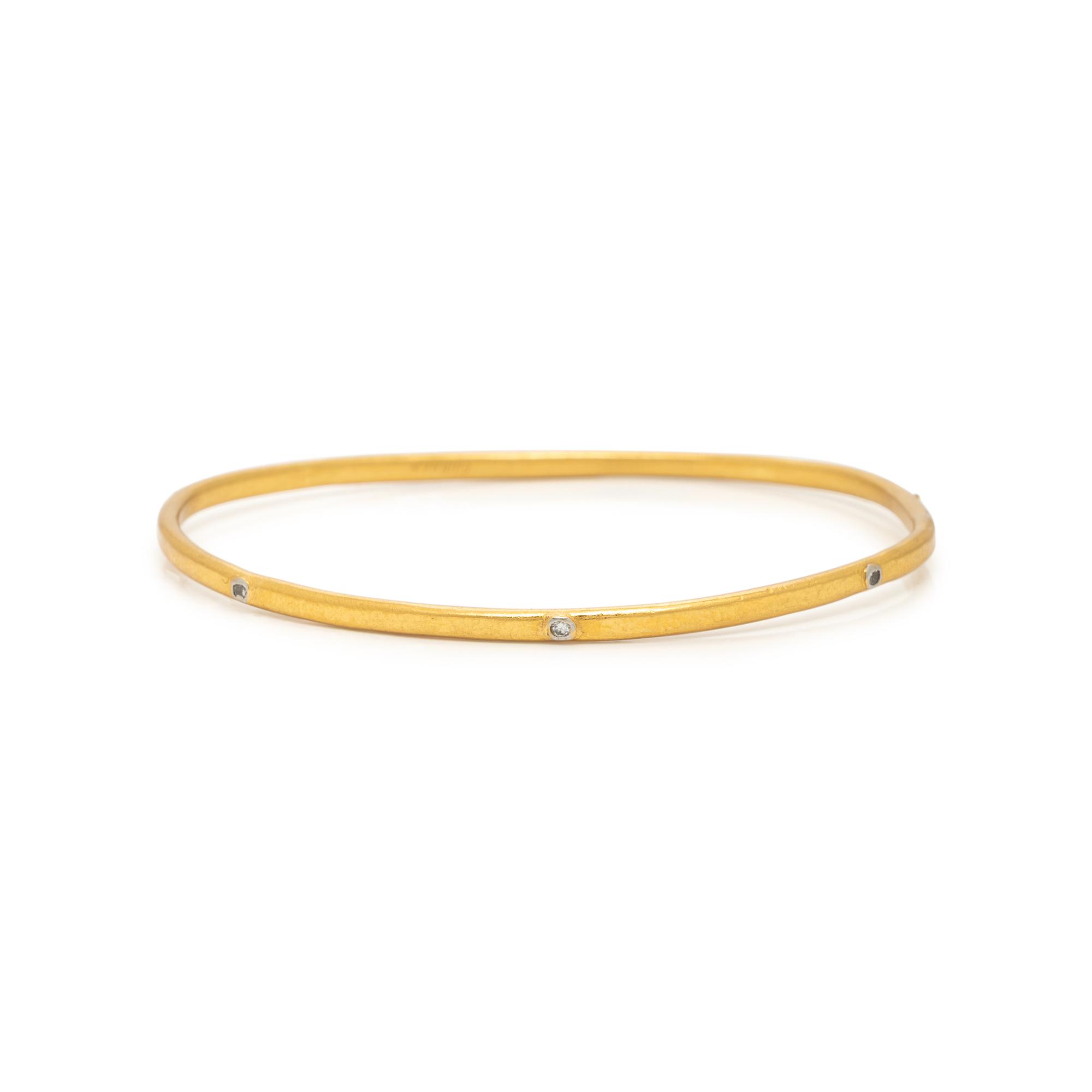 Gurhan, 'Hoopla', Three Yellow Gold and Diamond Bangle Bracelets