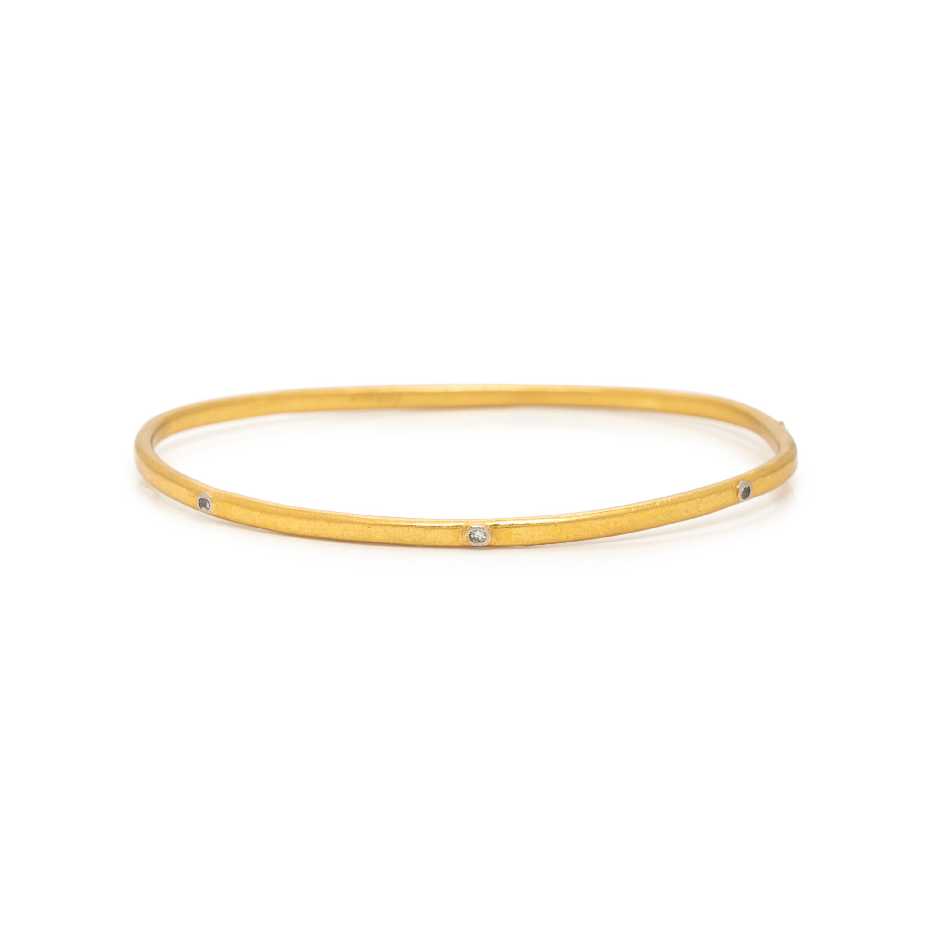 Gurhan, 'Hoopla', Three Yellow Gold and Diamond Bangle Bracelets