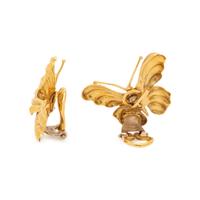 YELLOW GOLD BUTTERFLY EARCLIPS