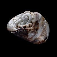 Four Chinese Celadon Jade Carvings, Late 20th Century 近代 玉把件四枚