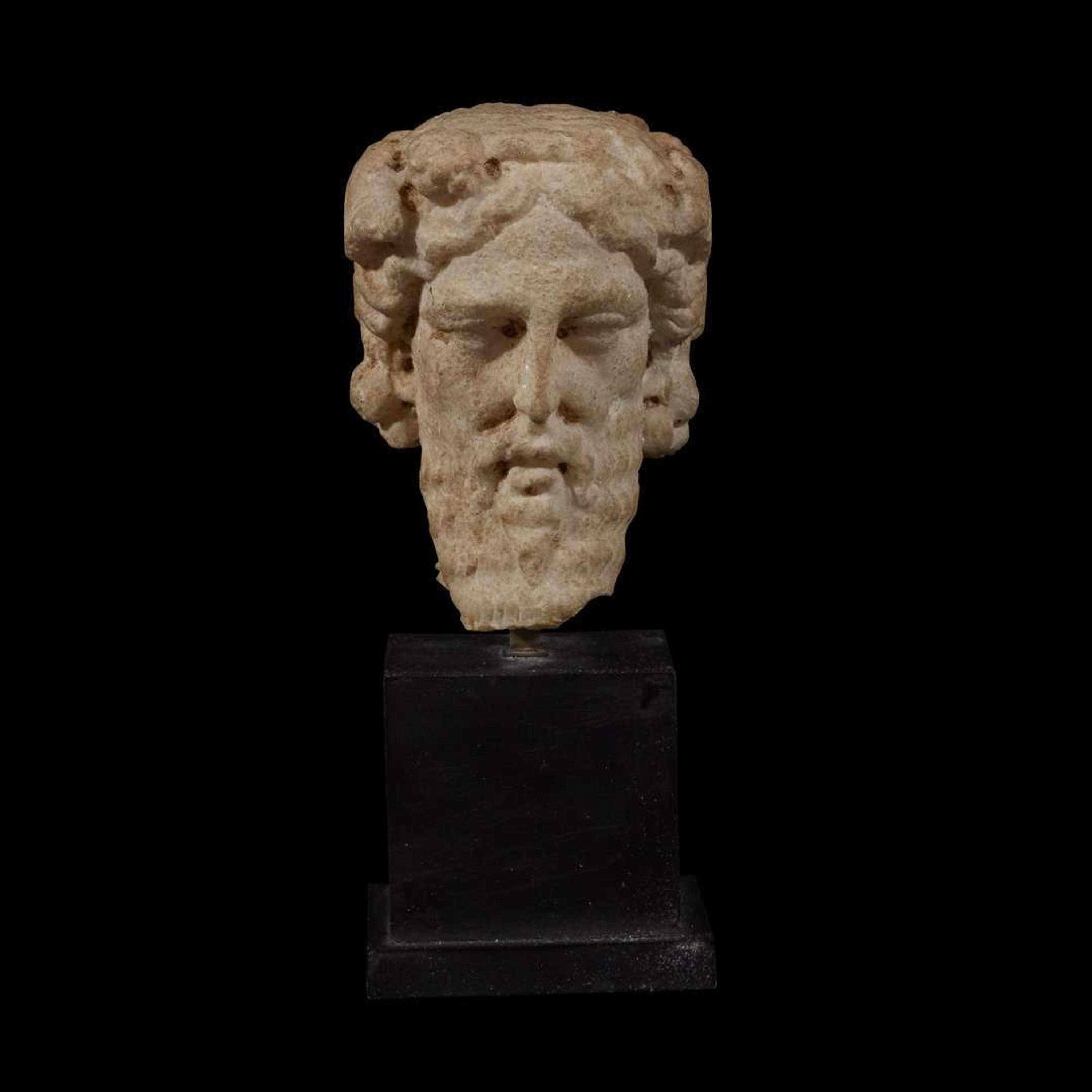 ROMAN JANIFORM HEAD OF DIONYSOS 1st Century AD