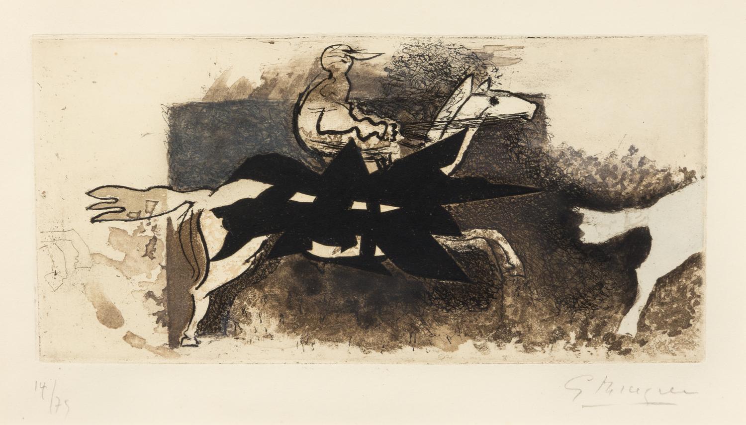Georges Braque, (French, 1882-1963), Le Jockey, 1954