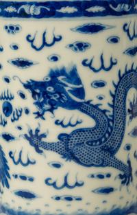 A Group of Six Chinese Blue and White Porcelain Articles — 19TH/20TH CENTURY