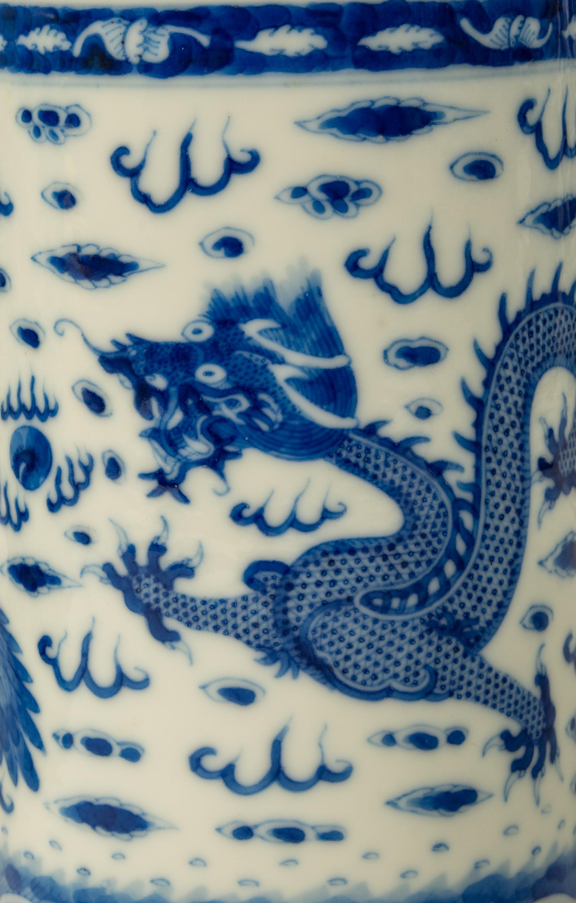 A Group of Six Chinese Blue and White Porcelain Articles — 19TH/20TH CENTURY