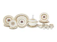 A Capodimonte Napoleon and Josephine Porcelain Partial Dinner Service