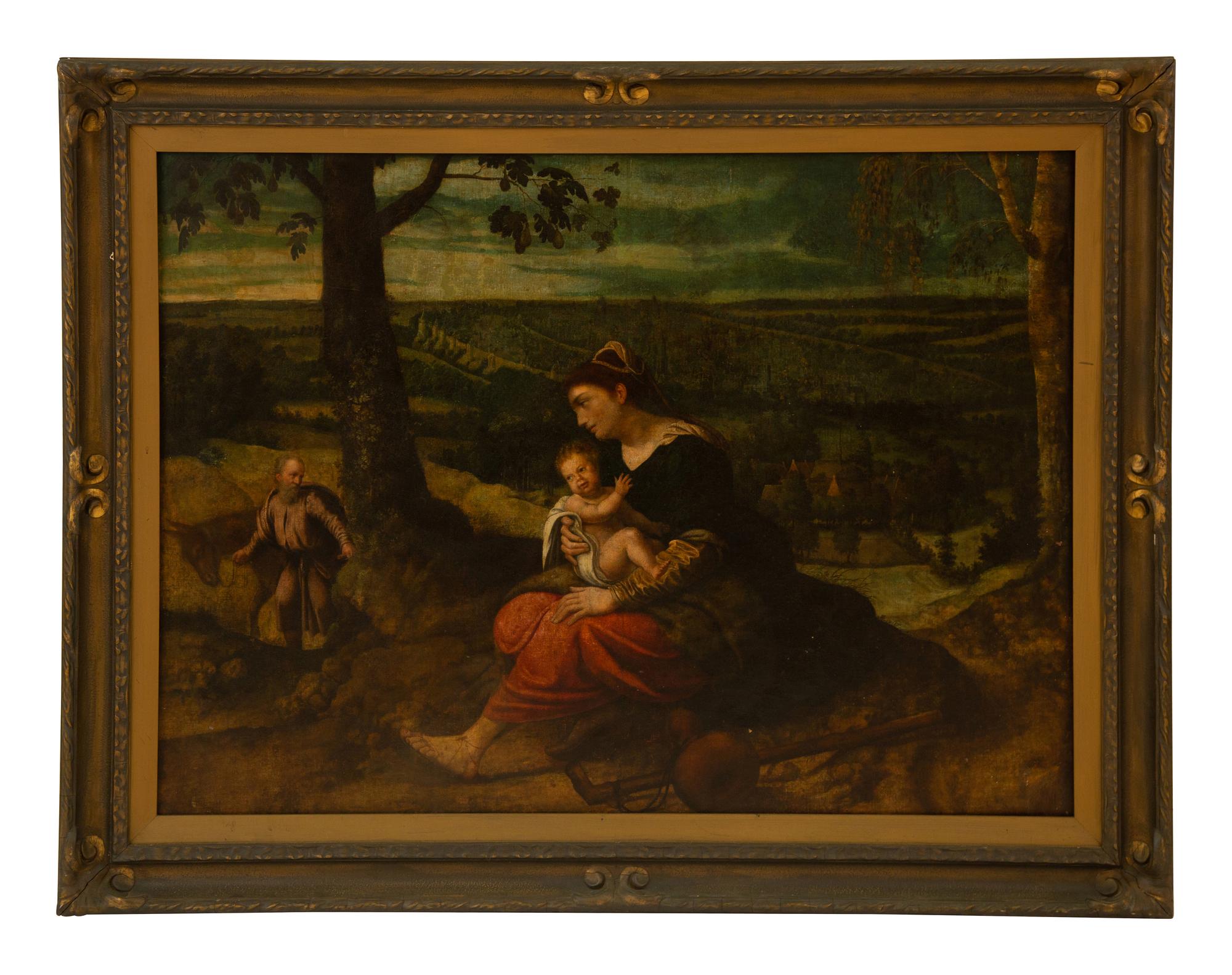 Holy Family at Rest in Landscape