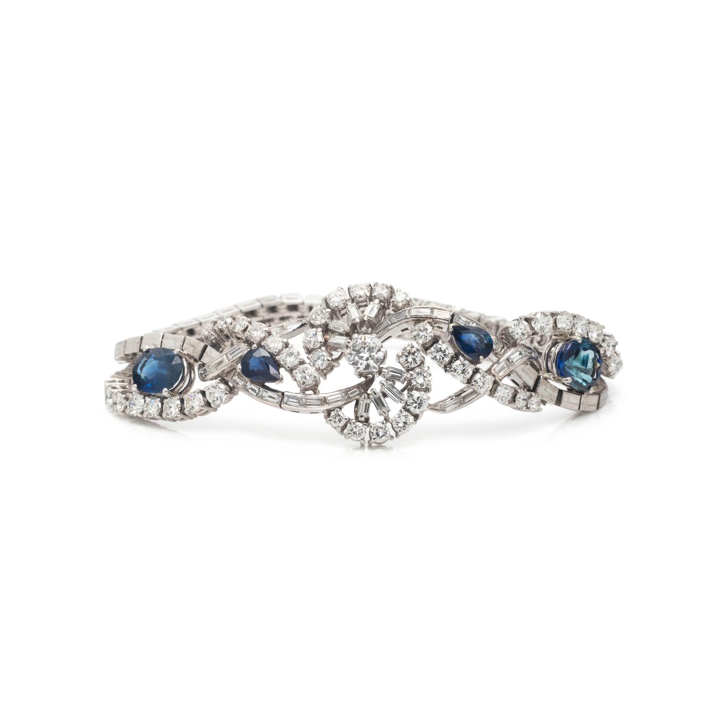 DIAMOND AND SAPPHIRE BRACELET