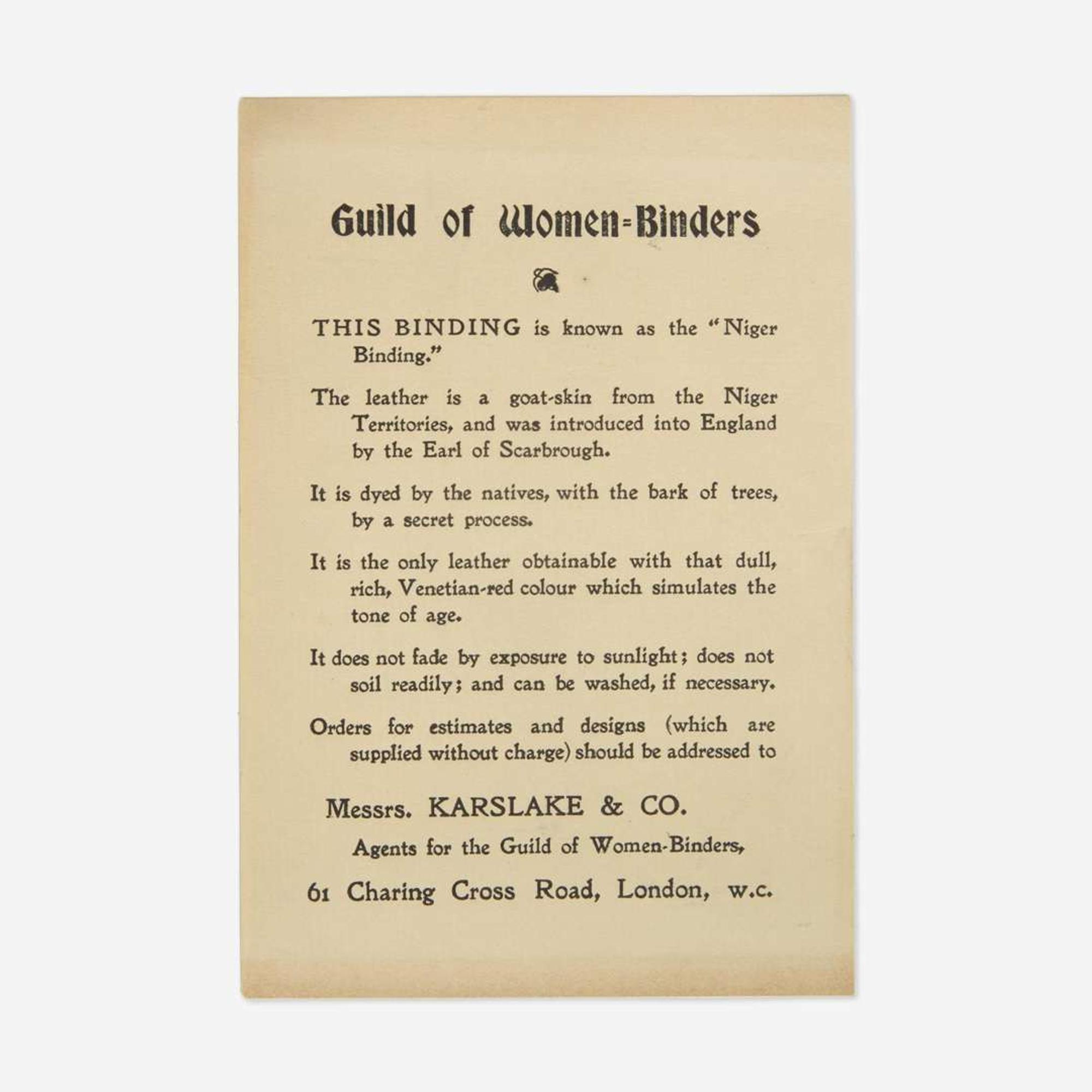 [Fine Bindings] [Guild of Women-Binders] Group of 2 Titles