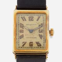 A rare gentlemen's tank wristwatch, Tiffany & Company Patek Philippe