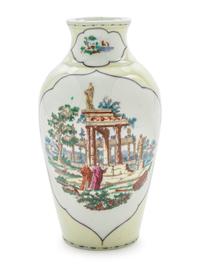A Dr. Wall Worcester Porcelain Baluster Vase — C. 1760