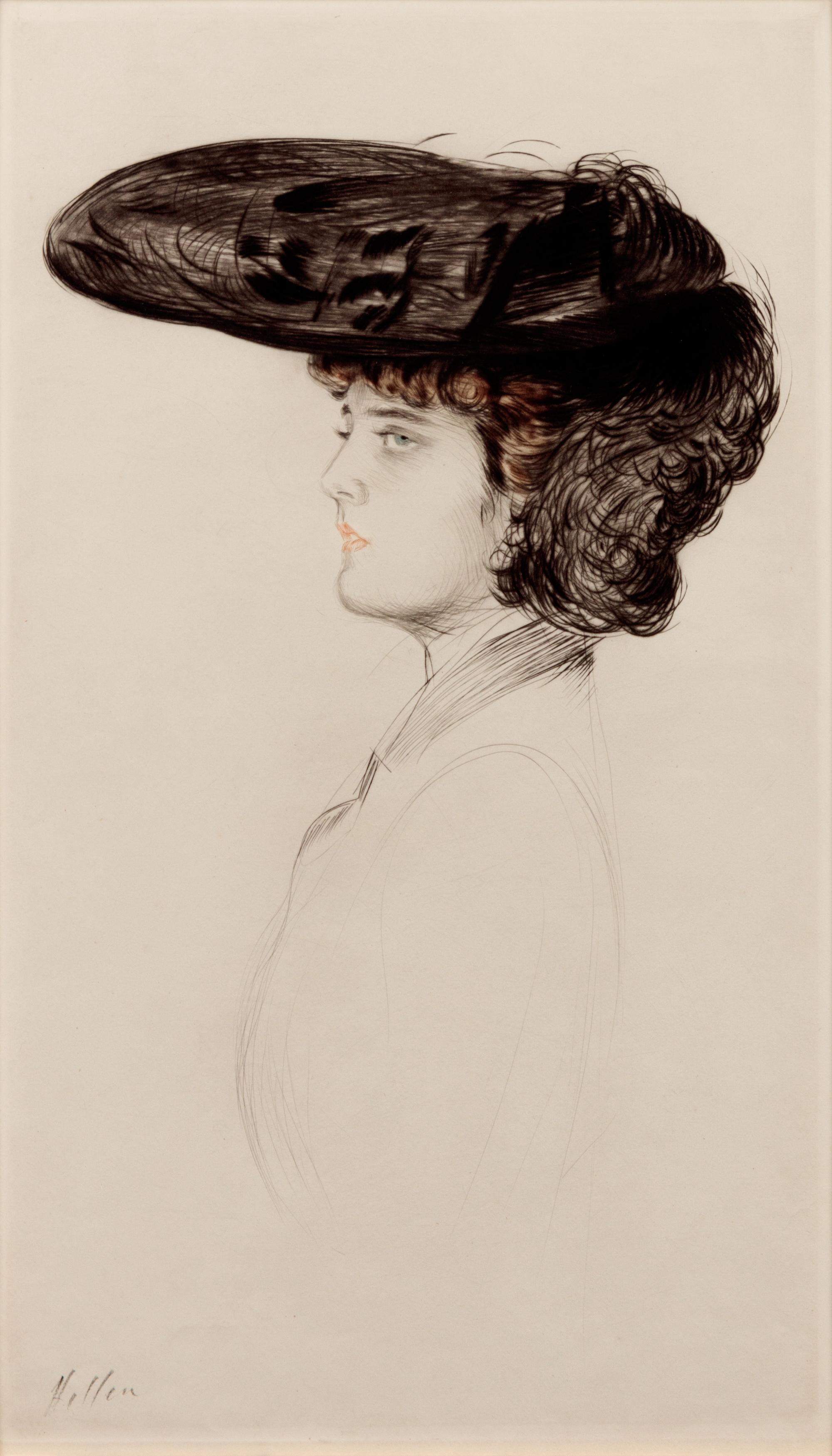 A pair of prints ( Madame de Saint-Sauveur, de profil; La femme au grand chapeau )