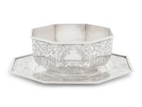An American Silver Baby Bowl and Underplate