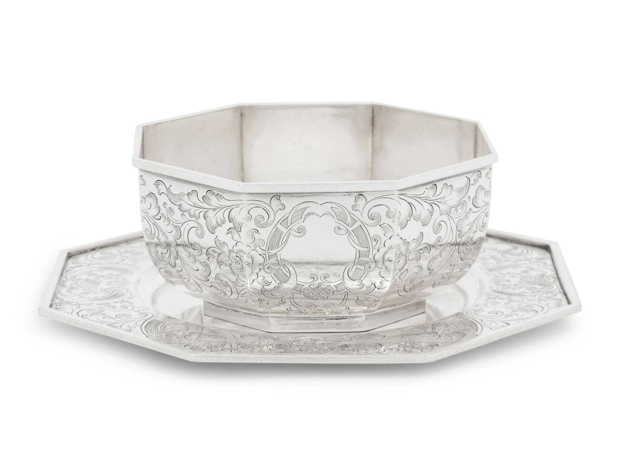 An American Silver Baby Bowl and Underplate
