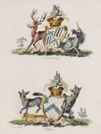 A Set of Ten English Engravings of Coats of Arms