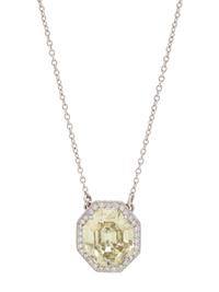 FANCY BROWNISH GREENISH YELLOW DIAMOND AND DIAMOND NECKLACE