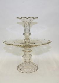A Cut Glass Epergne Height 16 1/2 inches. — 19TH CENTURY
