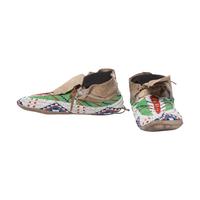 Sioux Beaded Hide Moccasins