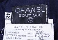 A Chanel Navy Suit, Size 42.