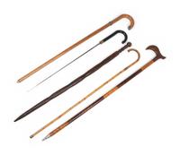 A Group of Five Cane Swords