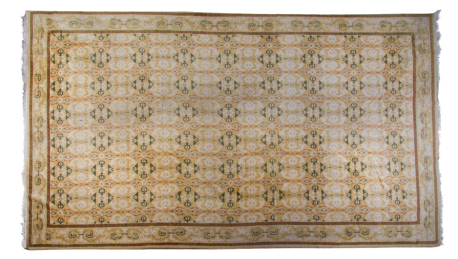 An Oushak Wool Rug, 18 feet 4 inches x 10 feet 4 inches.