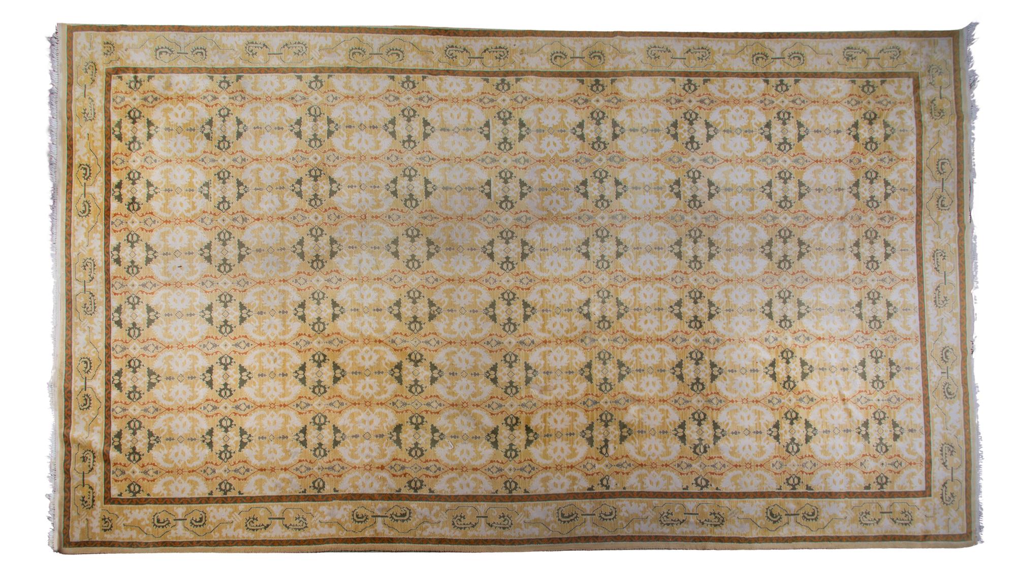 An Oushak Wool Rug, 18 feet 4 inches x 10 feet 4 inches.