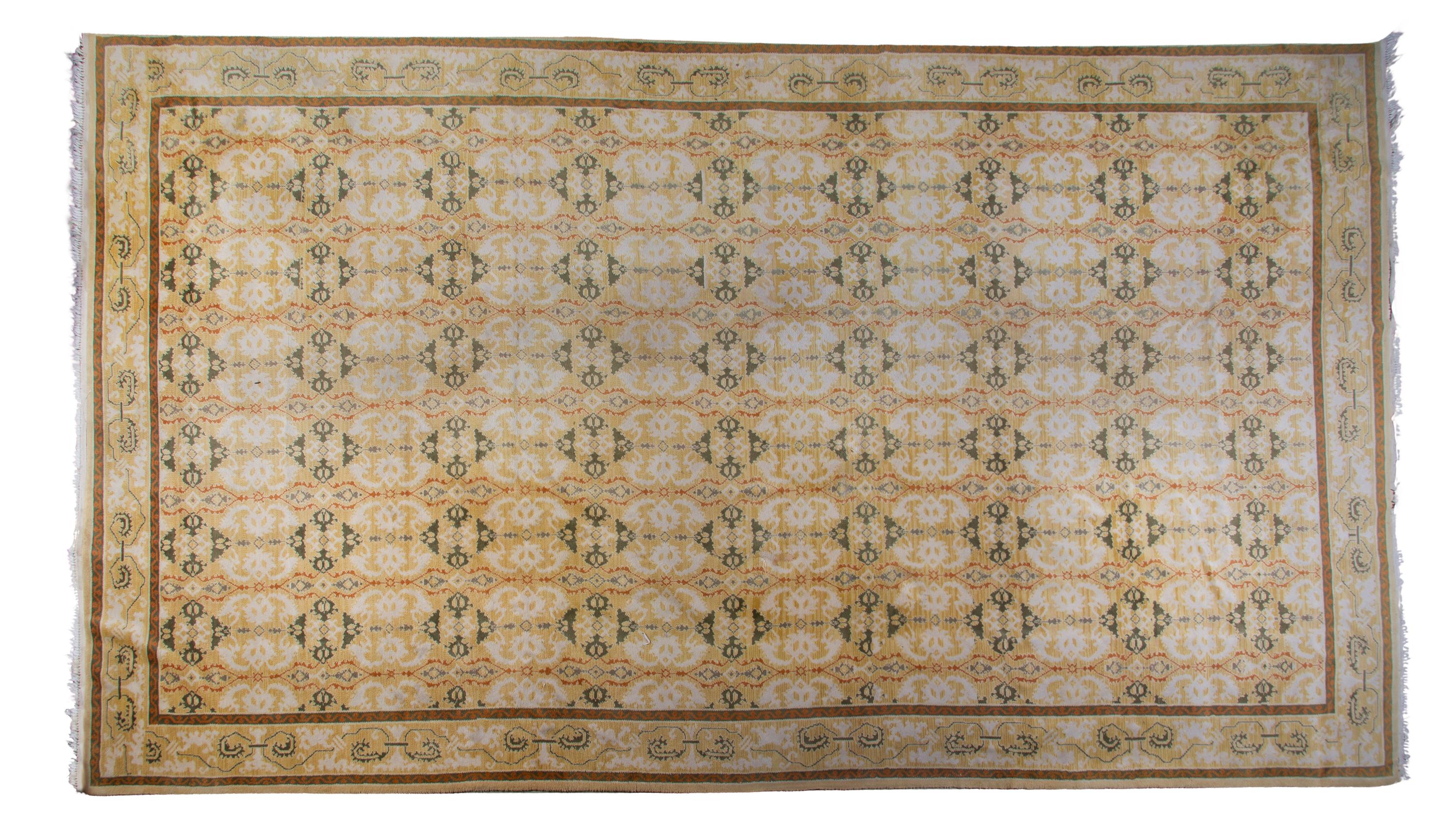 An Oushak Wool Rug, 18 feet 4 inches x 10 feet 4 inches.