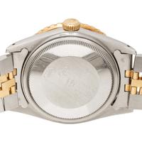 ROLEX, REF. 16253 18K YELLOW GOLD AND STAINLESS STEEL 'DATEJUST THUNDERBIRD' WITH TAPESTRY DIAL WATCH, BOX & PAPERS