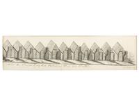 [CIVIL WAR]. Avenue D - 13th New Jersey Vols. Tullahoma Tenn. Oct. 20th 1863. Civil War sketch by Corporal Charles Lelsle, 9th Ohio Light Artillery.