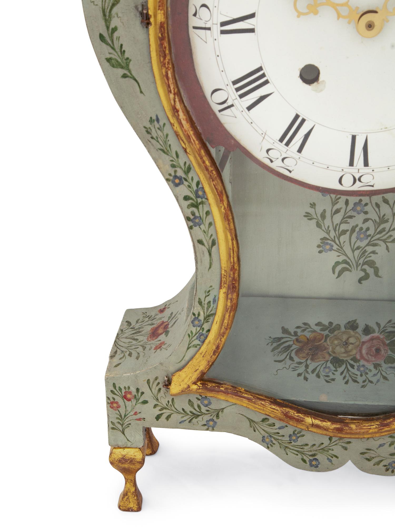 A Louis XV Painted Bracket Clock
