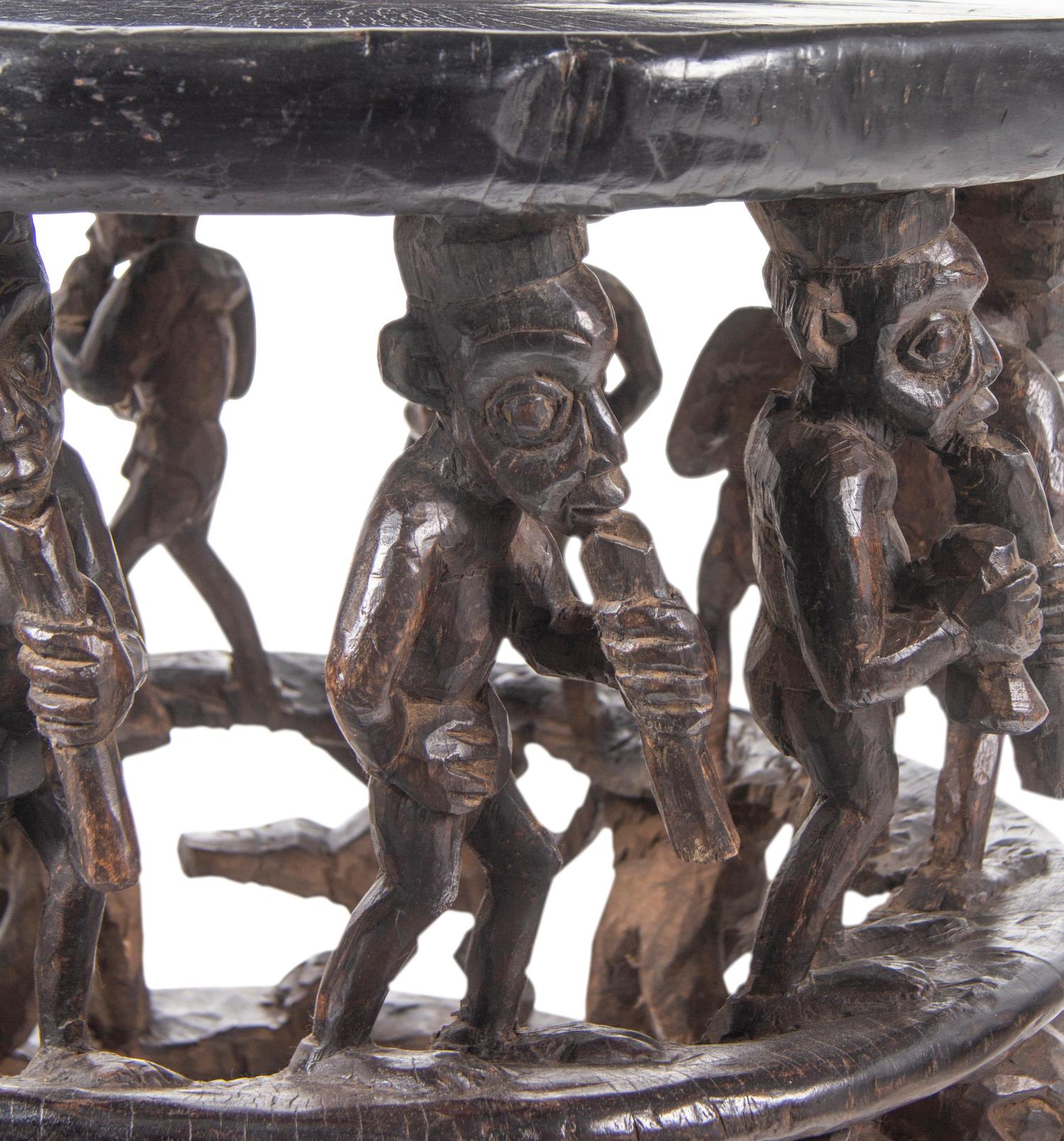 A Bamileke Carved Wood Table