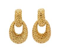 A Pair of 18 Karat Yellow Gold Earclips, 31.30 dwts.
