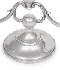 A Pair of American Silver Three-Light Candelabra