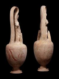 A Pair of Canosan Painted Pottery Oinochoai
