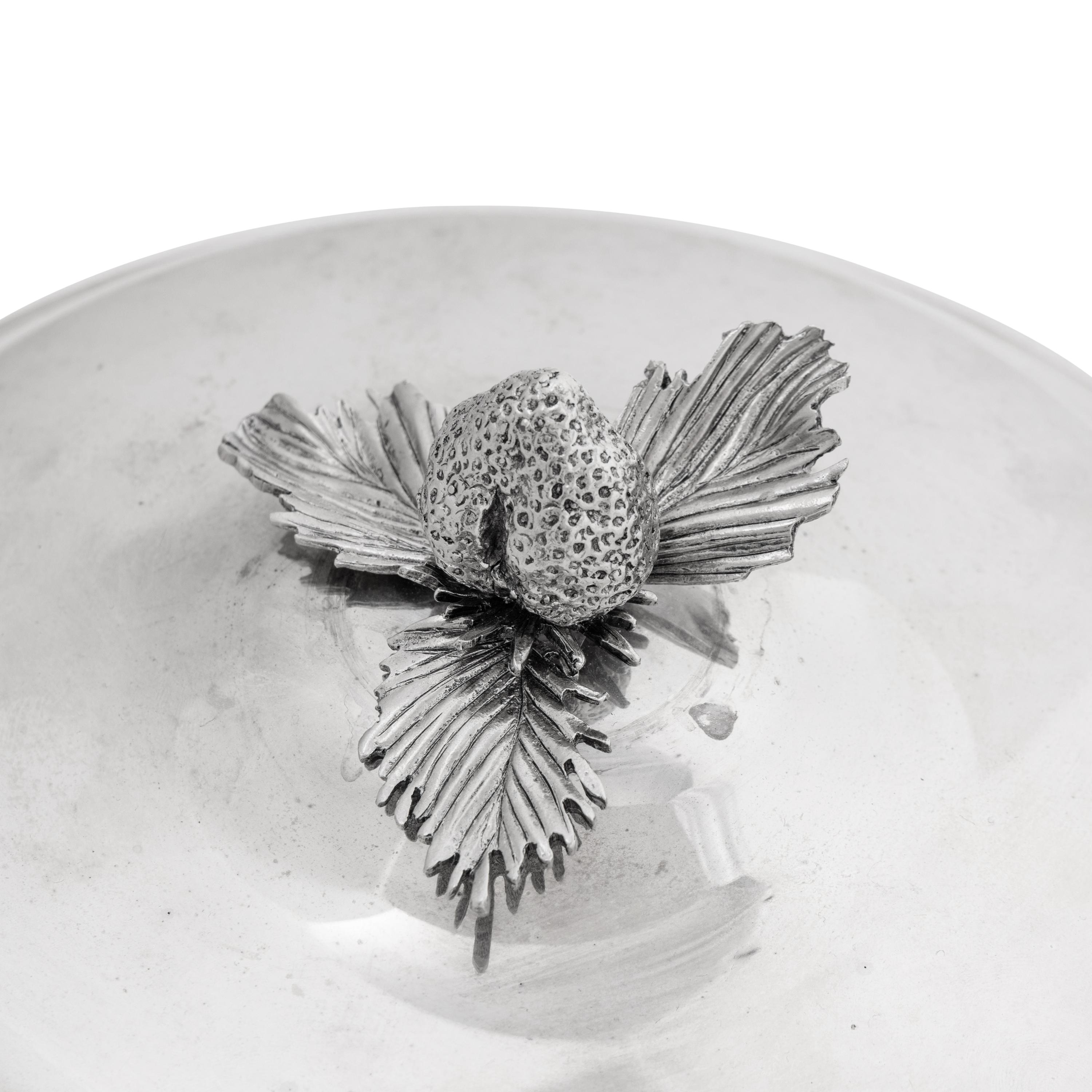 A Silver-Plate Tureen with a Strawberry Finial