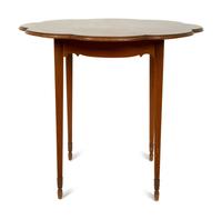 An Edwardian Adams Style Painted Satinwood Tea Table