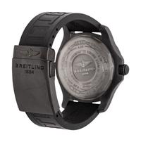 BREITLING, REF. V17311AT/BD74 STAINLESS STEEL AND BLACK DIAMOND 'AVENGER BLACKBIRD 44' DATE WATCH, BOX & PAPERS