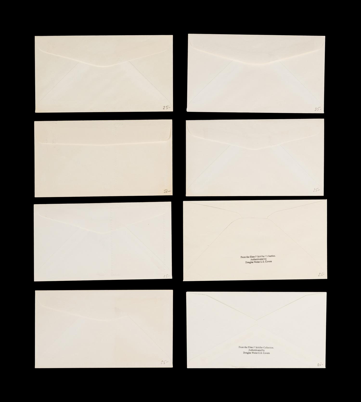 A Group of Eight 3,000 Hit Club Signed Autograph Cachet Envelopes,
