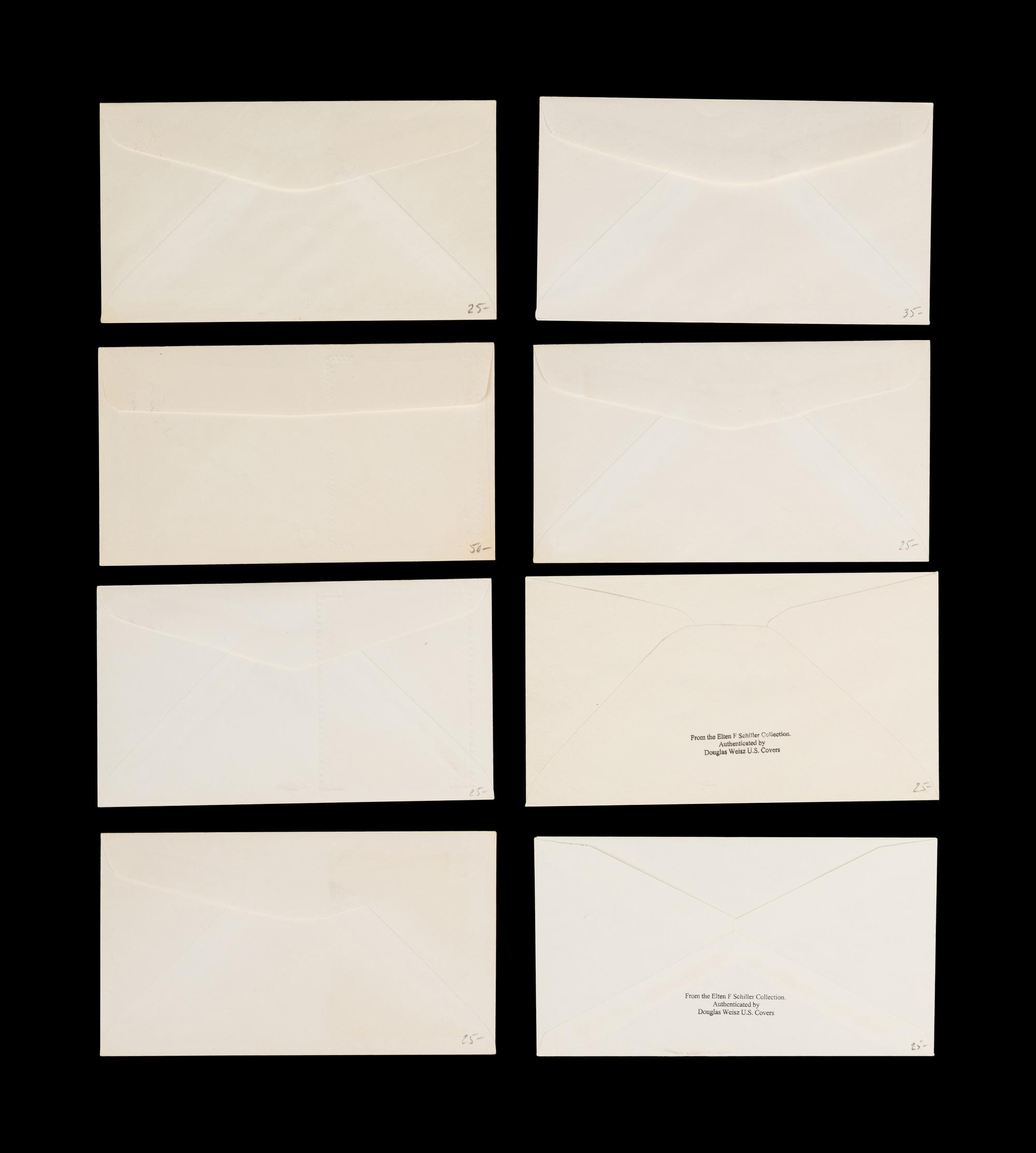 A Group of Eight 3,000 Hit Club Signed Autograph Cachet Envelopes,