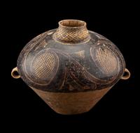 A Chinese Painted Pottery Handled Jar
