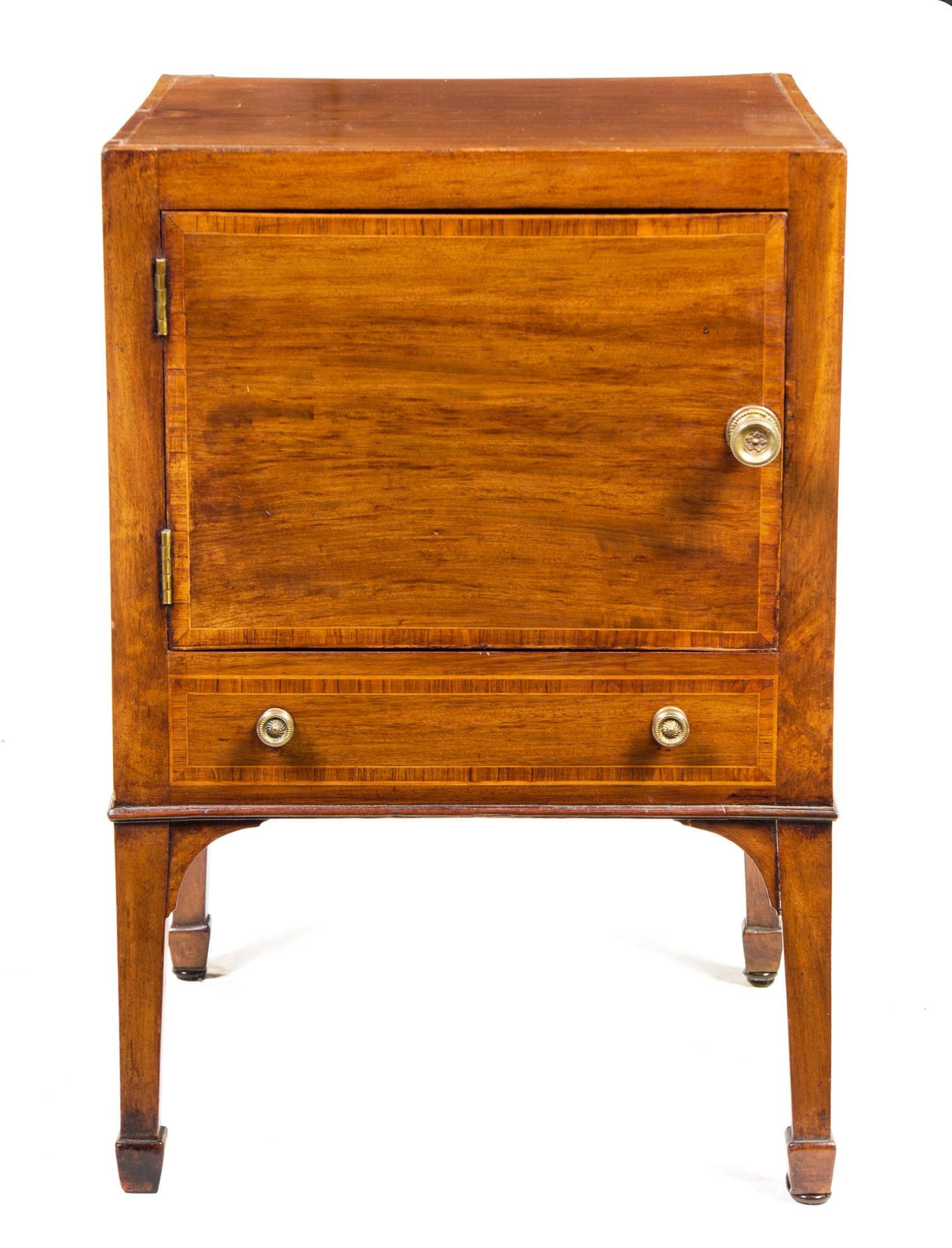 A George III Mahogany Side Cabinet Height 25 x width 53 x depth 30 inches. — 19TH CENTURY