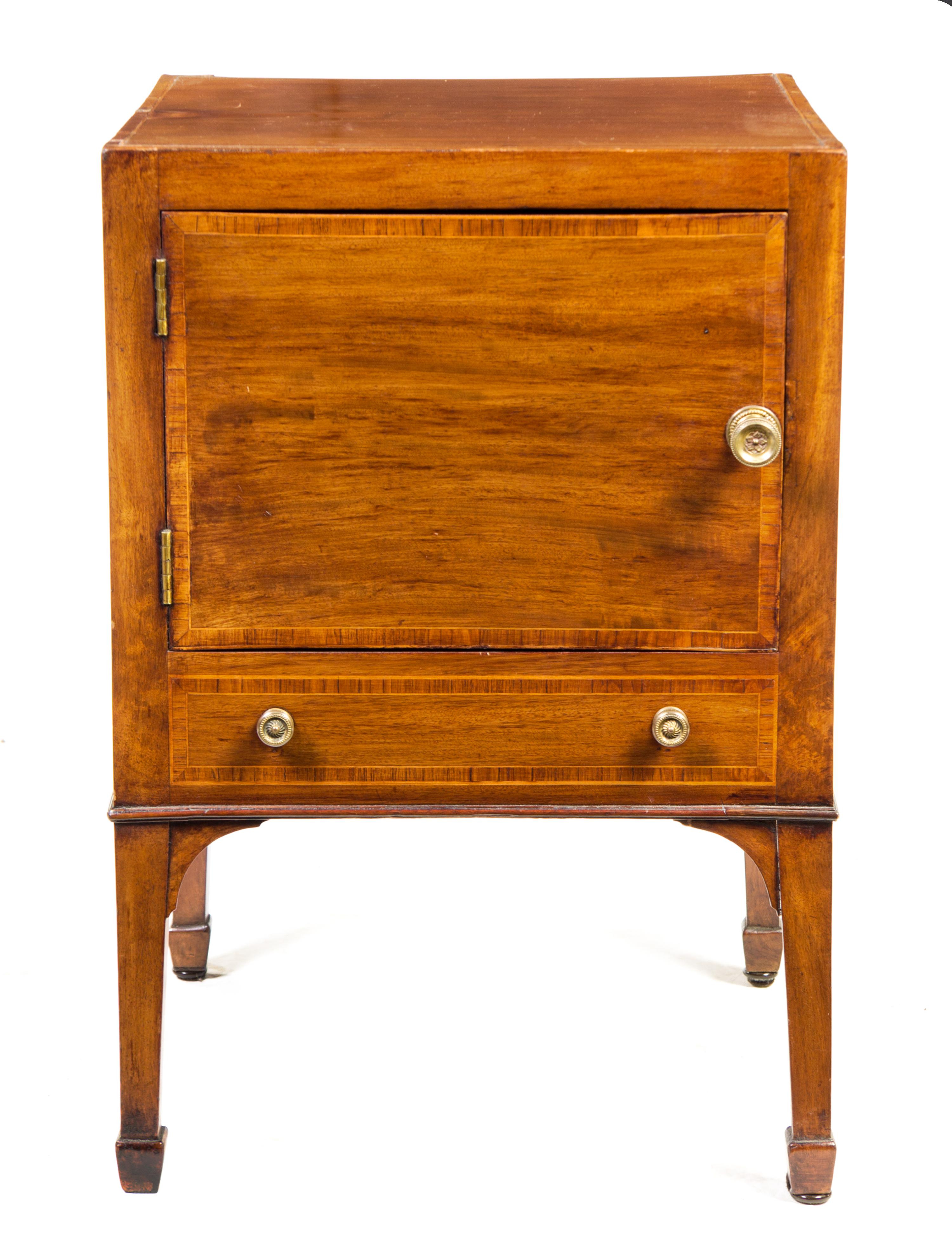 A George III Mahogany Side Cabinet Height 25 x width 53 x depth 30 inches. — 19TH CENTURY