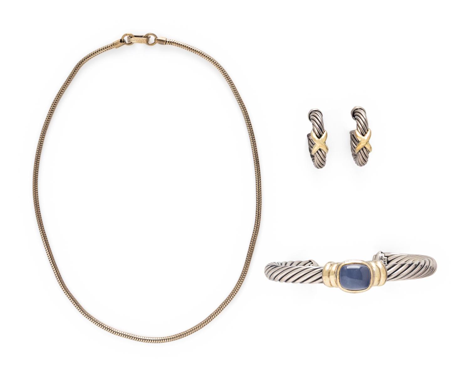 DAVID YURMAN, COLLECTION OF STERLING SILVER JEWELRY