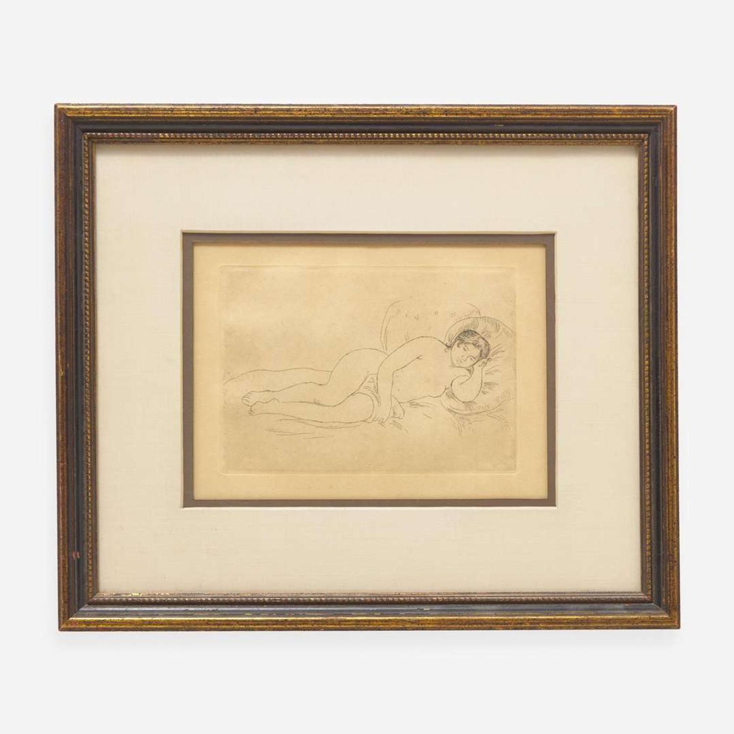 Pierre-Auguste Renoir (French, 1841-1919) Femme Nue Couchée (Tournée à Droite) 2ème Planche