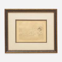 Pierre-Auguste Renoir (French, 1841-1919) Femme Nue Couchée (Tournée à Droite) 2ème Planche