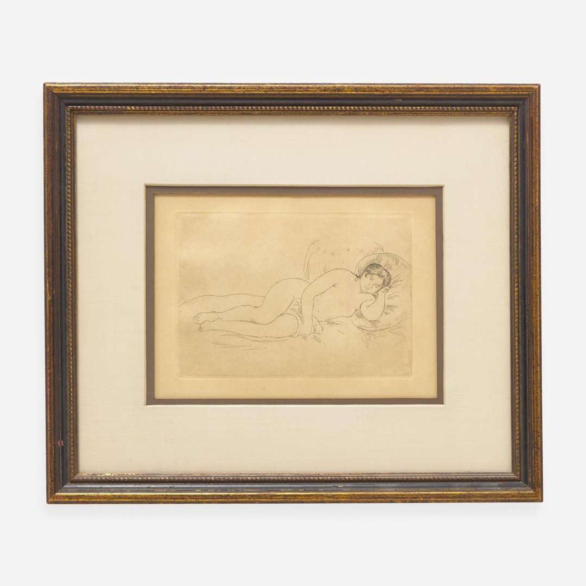 Pierre-Auguste Renoir (French, 1841-1919) Femme Nue Couchée (Tournée à Droite) 2ème Planche