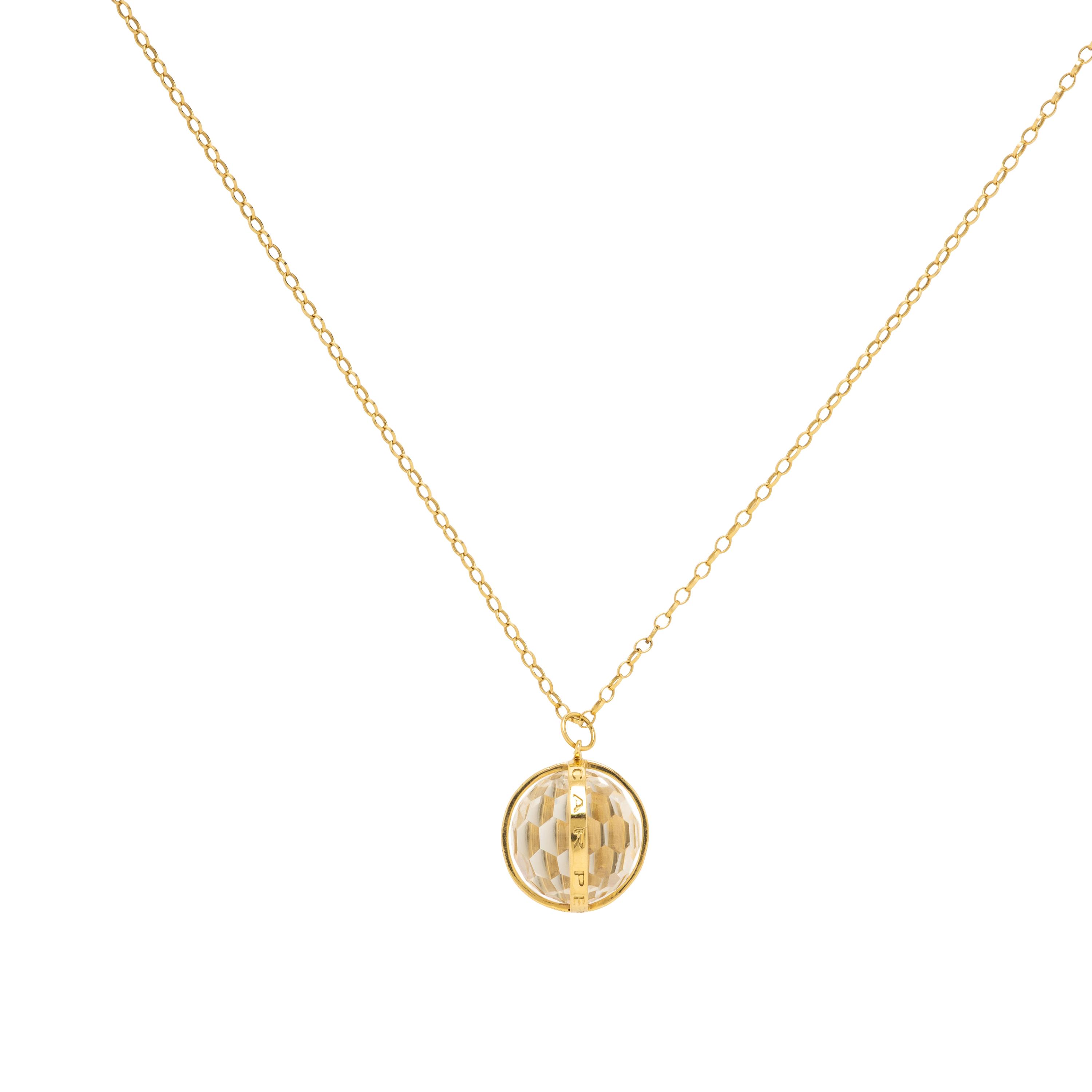 Monica Rich Kosann, 'Carpe Diem', Rock Crystal Quartz and Yellow Gold Pendant Necklace