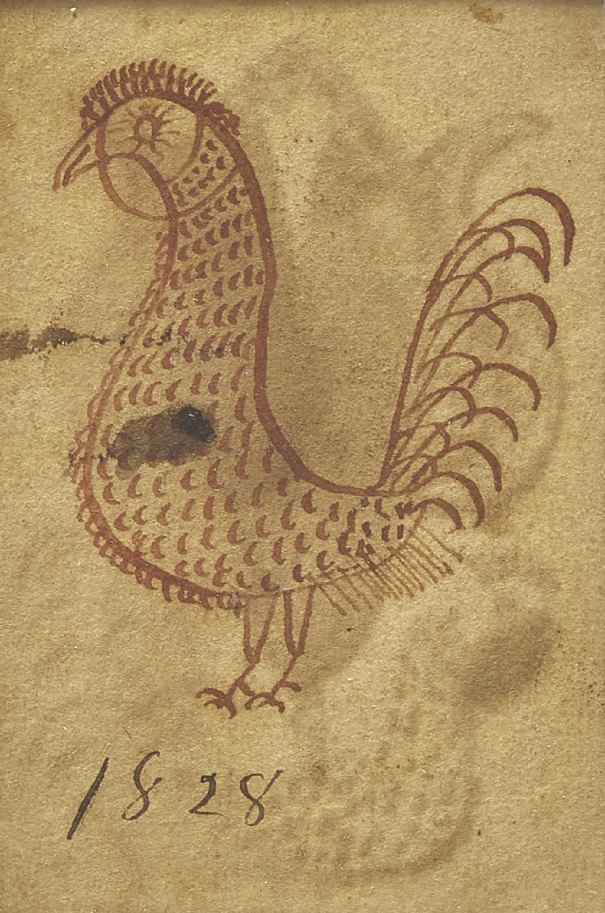 A Fraktur Double-Sided Reward of Merit, Dated "1828"