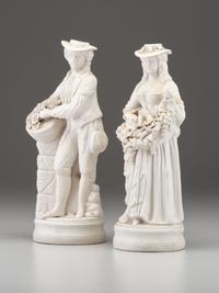 A Pair of Bisque Porcelain Figures